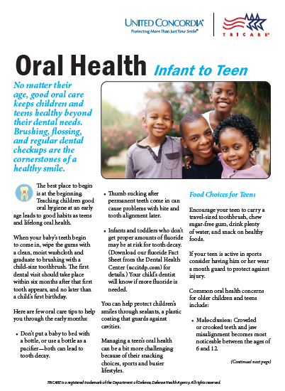 Your Oral Health for Infants to Teens